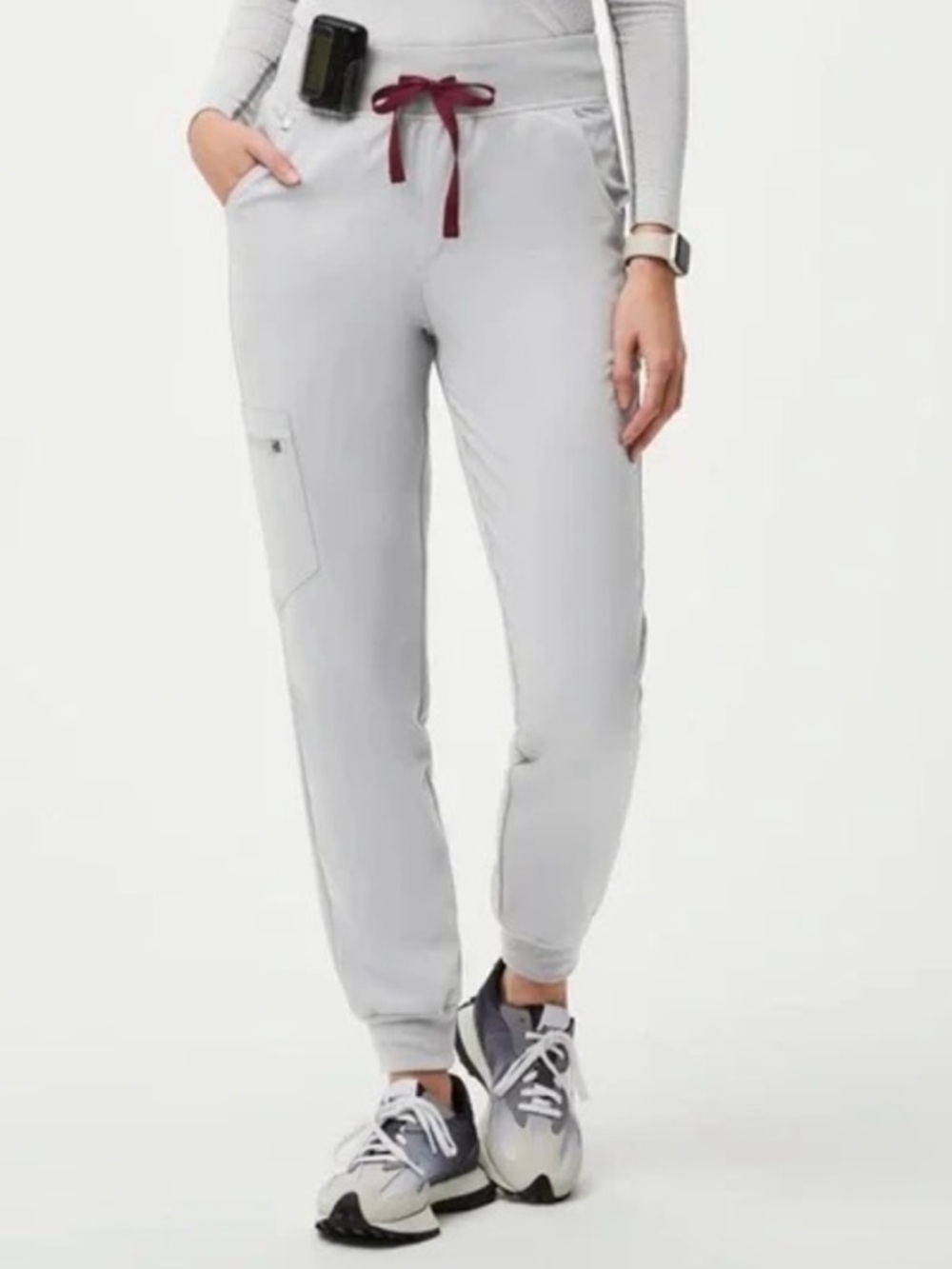 Figs Zamora Jogger in Cement Gray Petite Length